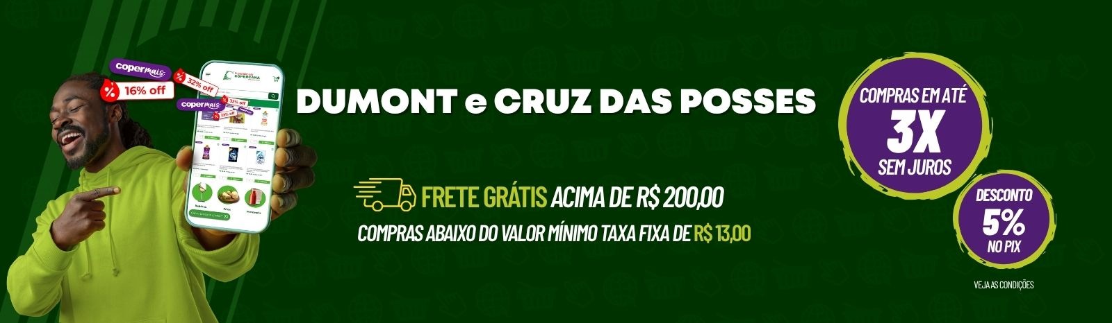 Frete Gratis Dumont e Crus das Posses