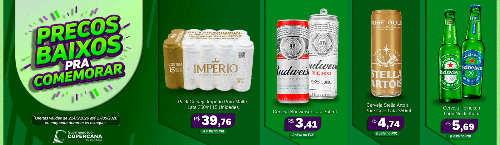 Preços Baixos Pra Comemorar Cervejas