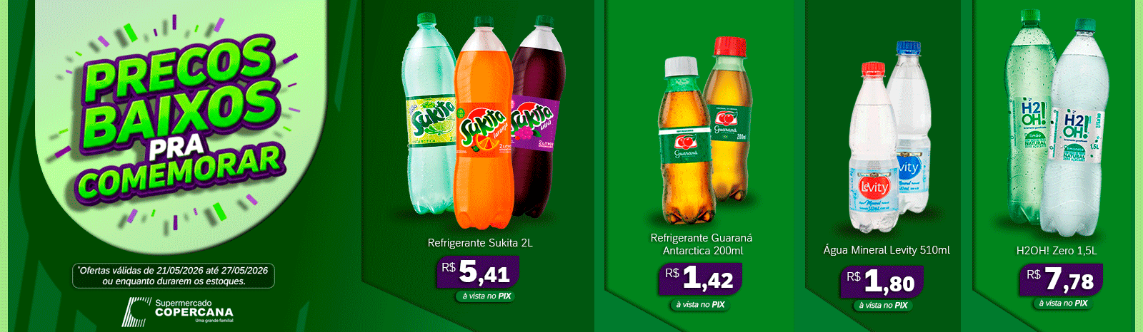 Preços Baixos Pra Comemorar Refrigerantes