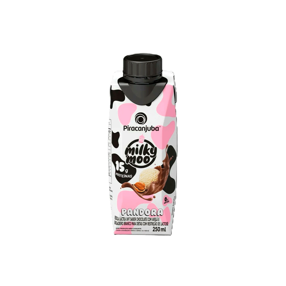 Bebida Láctea Piracanjuba Milky Moo Pandora Sabor Chocolate com